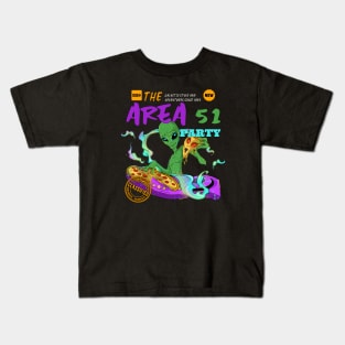 Pizza Party DJ Space Alien Kids T-Shirt